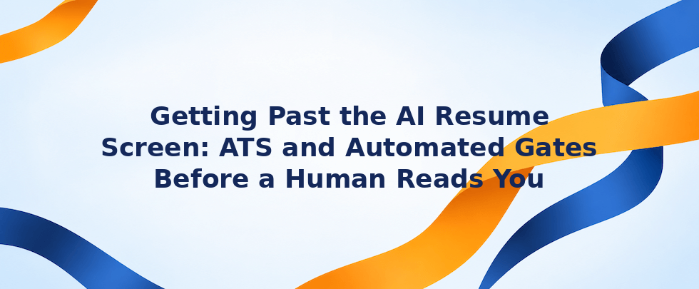 Getting past the AI resume screen — ATS and automated gates before a human reads your application