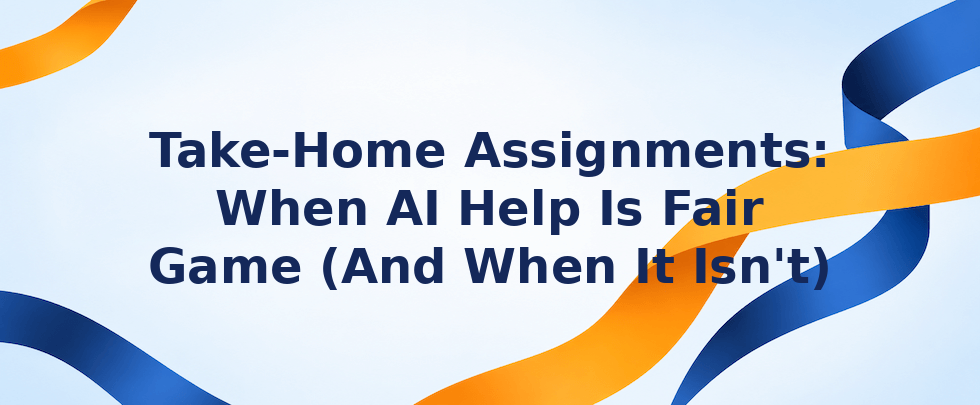 Take-home assignments when AI help is fair game